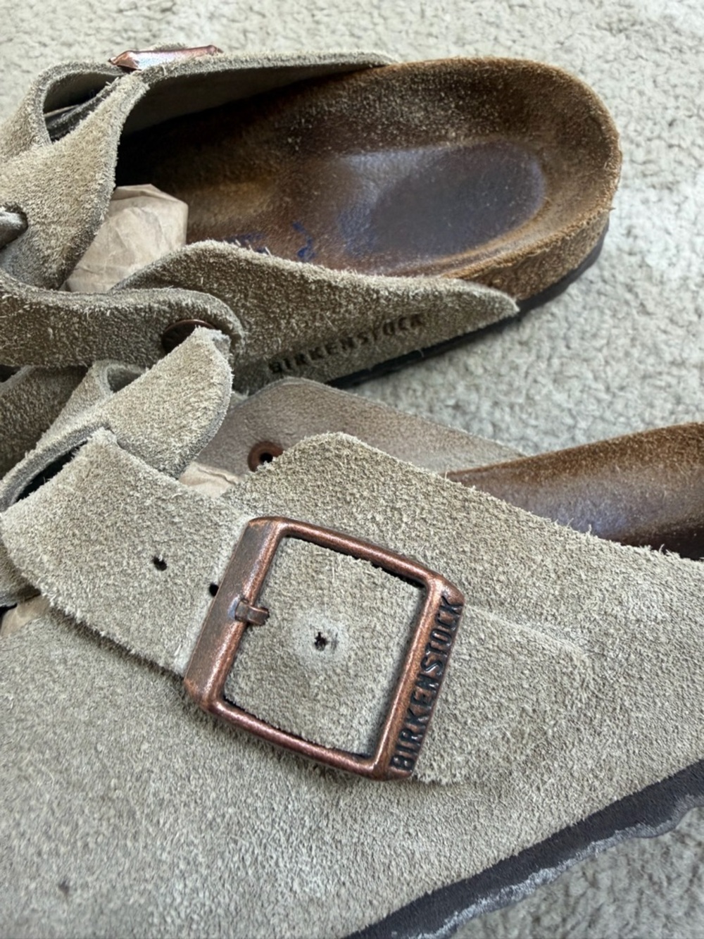 Birkenstock Taupe Boston Clogs - Picture 8 of 11